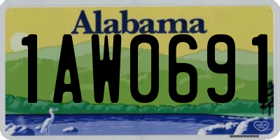 AL license plate 1AW0691