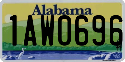 AL license plate 1AW0696