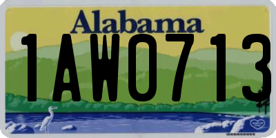 AL license plate 1AW0713