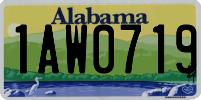 AL license plate 1AW0719