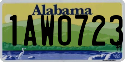 AL license plate 1AW0723