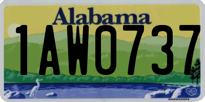 AL license plate 1AW0737