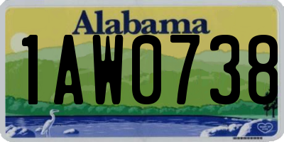 AL license plate 1AW0738