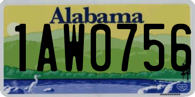 AL license plate 1AW0756