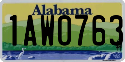 AL license plate 1AW0763