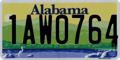 AL license plate 1AW0764