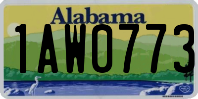 AL license plate 1AW0773