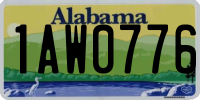 AL license plate 1AW0776