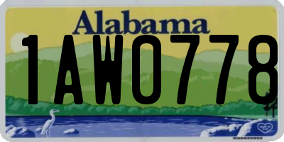 AL license plate 1AW0778