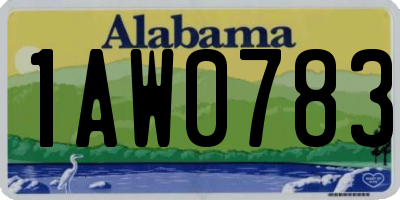 AL license plate 1AW0783
