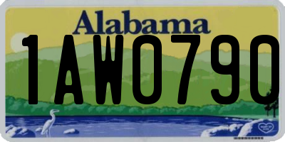 AL license plate 1AW0790