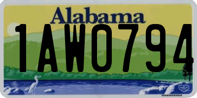 AL license plate 1AW0794