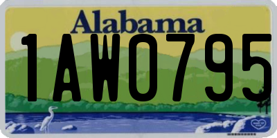 AL license plate 1AW0795