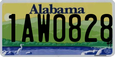 AL license plate 1AW0828