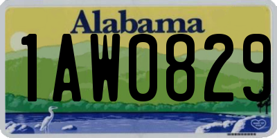 AL license plate 1AW0829