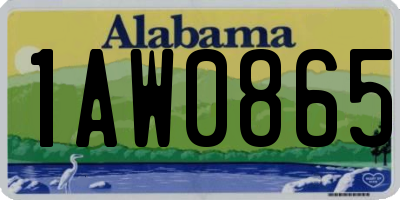AL license plate 1AW0865
