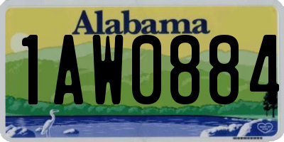 AL license plate 1AW0884