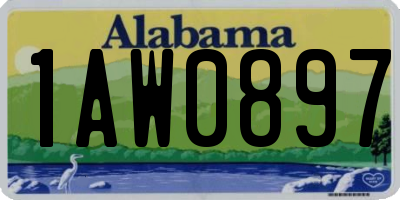AL license plate 1AW0897