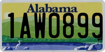 AL license plate 1AW0899