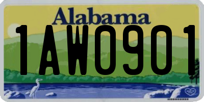AL license plate 1AW0901