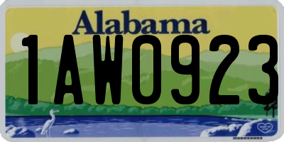AL license plate 1AW0923
