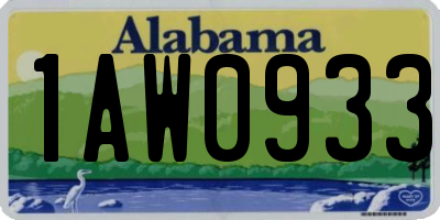 AL license plate 1AW0933