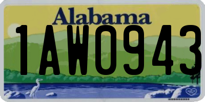 AL license plate 1AW0943