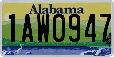 AL license plate 1AW0947