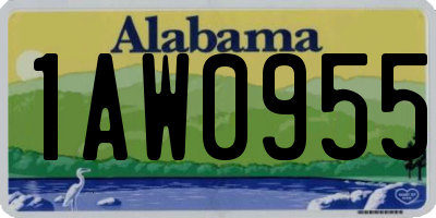 AL license plate 1AW0955
