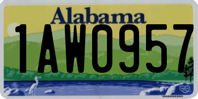 AL license plate 1AW0957
