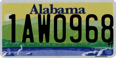 AL license plate 1AW0968