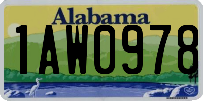 AL license plate 1AW0978