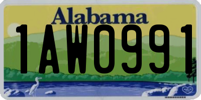 AL license plate 1AW0991