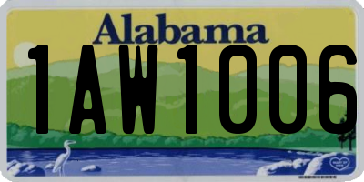 AL license plate 1AW1006