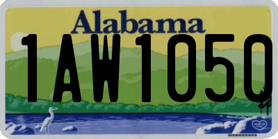 AL license plate 1AW1050