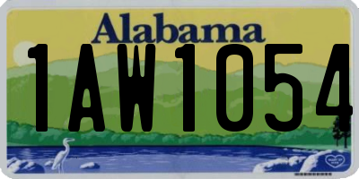 AL license plate 1AW1054