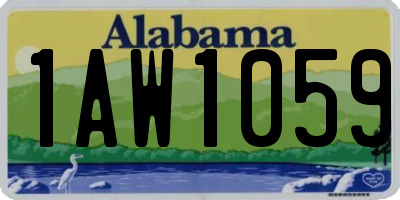 AL license plate 1AW1059