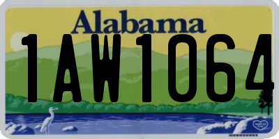 AL license plate 1AW1064