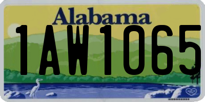 AL license plate 1AW1065