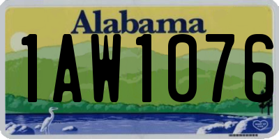AL license plate 1AW1076