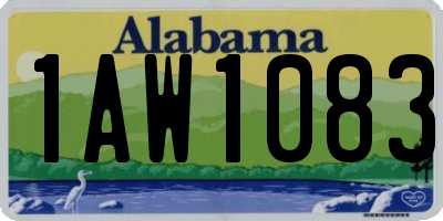 AL license plate 1AW1083