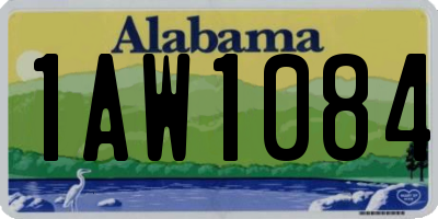 AL license plate 1AW1084