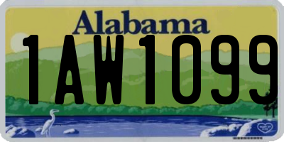 AL license plate 1AW1099