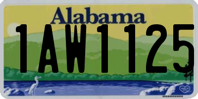 AL license plate 1AW1125
