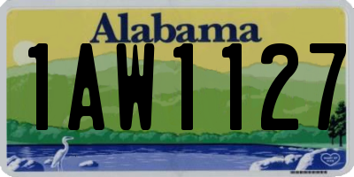 AL license plate 1AW1127