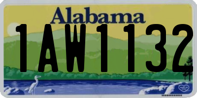 AL license plate 1AW1132
