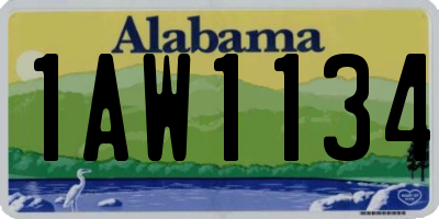 AL license plate 1AW1134