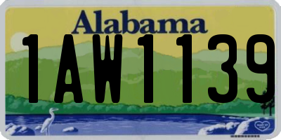 AL license plate 1AW1139