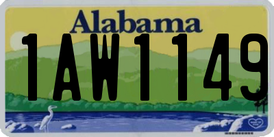 AL license plate 1AW1149