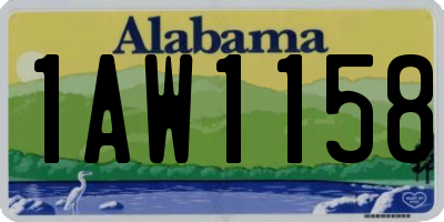 AL license plate 1AW1158